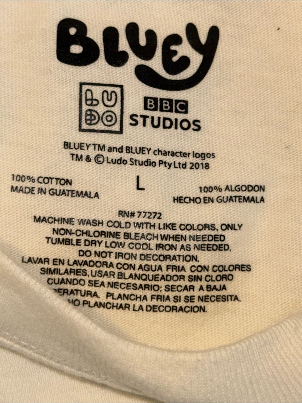 Size L Bluey ‘World's Best Dad' Graphic Men’s T-Shirt - Picture 3 of 6